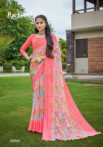 Hoge On-Demand Fabrieksprijs Chiffon Sari Voor Feest-En Bruiloftskleding Verkrijgbaar Tegen Een Betaalbare Prijs Van <span class=keywords><strong>India</strong></span>