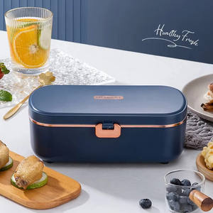 Cuisinière à riz électrique portable 900 ml 220 V en acier inoxydable, boîte à bento avec alimentation USB et batterie pour la maison ou la voiture - Product Image 2