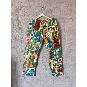 Ensemble de pyjama en coton fait main à imprimé tropical, vêtements de détente avec taille élastique, doux et respirant pour les demoiselles d'honneur, la mariée - Product Image 2
