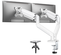 Support de bureau en aluminium avec bras long et triple ressort à gaz LCD LED Monitor Support pour ordinateur portable DM09-2