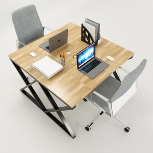 HBXC008 XConcept Assembly 2-Piece Minimalist <b>Desk</b> 120x120 Cluster Design - Product Image 4