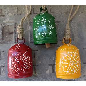 ระฆังเหล็ก 5 เสียง ทำจากเหล็กรีไซเคิล สำหรับตกแต่งสวน ลานบ้าน - Product Image 4