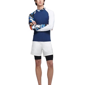 <b>Men's</b> Long Sleeve Swimwear Surfing Swim <b>Shirts</b> UV-Protection Swimsuit Rash Guard Manufacturing Best Quality <b>Men</b> Rash Guard - Product Image 1