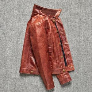 Vestes en cuir pour hommes en gros, en toile, pour moto, imperméables, coupe-vent, style streetwear, couleurs personnalisées disponibles, meilleur choix - Product Image 3