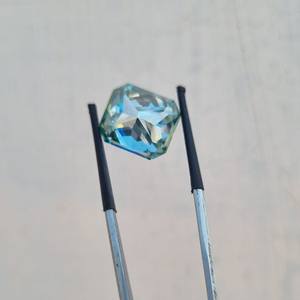 Diamante de moissanita azul radiante de 12 quilates, excelente claridad VVS, Diamante de moissanita de 20mm, joyería de Hip Hop personalizada - Product Image 2