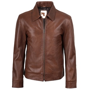 2026 OEM Most Demanding Customized <b>Brown</b> Cowhide <b>Leather</b> <b>Jacket</b> For Men's 100%High Quality Low MOQ Winter Fashion Heated <b>Jacket</b> - Product Image 1
