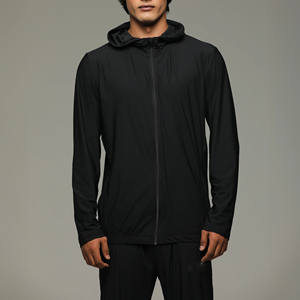 Survêtement en nylon décontracté à capuche d'hiver de haute qualité pour tenue de sport unisexe avec design solide imprimé et tissu à séchage rapide - Product Image 2