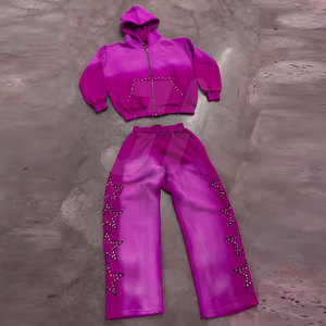 Tela cómoda Venta caliente Hombres Rhinestone Chándales A prueba de viento Transpirable Rhinestone Chándales - Product Image 3