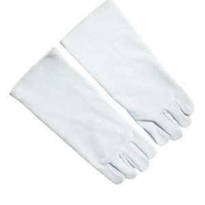 Gants de soudage rouges de haute qualité en gros, gants de soudage résistants à la chaleur, longs gants en cuir pour soudeurs, pour hommes - Product Image 4