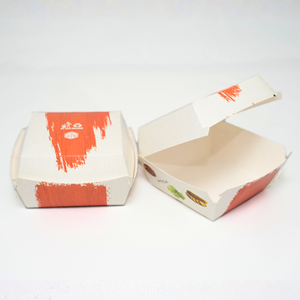 Caja de Papel Desechable para Hamburguesas con Tapa, Capacidad de 32 oz, Envase de Alimentos Personalizado con Impresión, Contenedor para Llevar de Atlas Packaging - Product Image 2