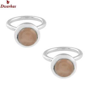 Anillo de dedo apilable de cuarzo rosa de plata de ley S925 de moda estilo caliente al por mayor anillos de regalo de fiesta clásicos - Product Image 2