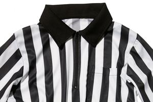 Arbitre Jersey Sublimation Plaine Football Baseball Arbitre Uniforme Adulte À Manches Longues O-cou Chemise 100% Coton Surdimensionné Solide - Product Image 5