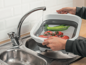 Tabla de Cortar Plegable Rectangular AFOSSA, Colador Plegable Ecológico con Capacidad de 10-20L, Patas Antideslizantes, Almacenamiento por Inyección - Product Image 2