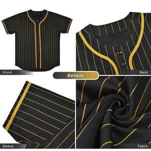 Uniforme de Equipo, Jersey de Béisbol Personalizado con Costuras Resistentes, Transpirable, 100% Poliéster, de Secado Rápido, Unisex para Adultos - Product Image 3