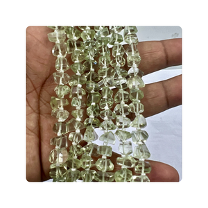 ลูกปัดหินควอทซ์เหลี่ยมเพชรพลอยสีเขียวธรรมชาติขนาด8นิ้วพรีเมี่ยม6-7มม. สินค้าขายส่งจำนวนมาก - Product Image 4