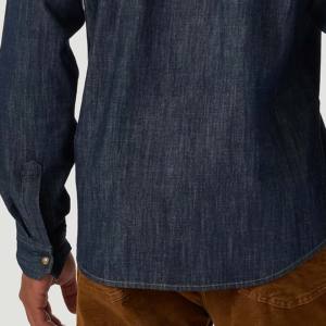 เสื้อเชิ้ตยีนส์แขนยาวสำหรับผู้ชายเสื้อทำงานลำลองแบบสั่งตัดตามสั่ง - Product Image 4