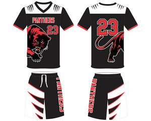 ชุดฟุตบอลธง 7 คน พิมพ์โลโก้ส่วนตัว ระบายอากาศได้ดี ผ้าโพลีเอสเตอร์ 100% ไซส์ใหญ่พิเศษ พร้อมพิมพ์ลาย - Product Image 4