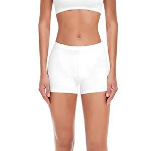 Trendmalls Super coton peigné élasthanne Stretch taille moyenne garçon Shorts pour femmes haute couverture dissimulée ceinture respirant - Product Image 1