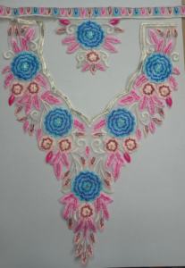 Parches bordados hechos a mano de lujo para tela de red de cuello con blusa de trabajo de lentejuelas Kurti vestido Sari sastrería Boutique uso - Product Image 4