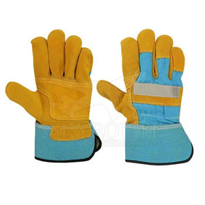 Gants de travail en cuir véritable pour hommes Gants de travail de sécurité pour hommes Gants de travail de couleur personnalisée - Product Image 1
