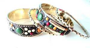 High Quality Newest Design Women <b>Bangle</b> <b>Set</b> Multi Color Brass <b>Bangle</b> <b>Set</b> for Wedding Party Anniversary - Product Image 4