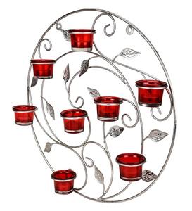 Support de T-Light en Métal de Forme Ronde Doré avec Glasses Rouges Décoration de Mariage au Prix le Plus Bas en Inde Noël - Product Image 4