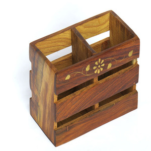 Recién llegado, soporte para cubiertos de madera para cucharas, tenedores, cuchillos, soporte para cuchara de hierro, soporte multiusos - Product Image 4