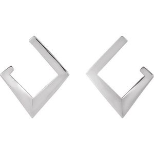 Pendientes de Aro Geométricos Delanteros y Traseros, Estilo Religioso de Moda, Chapados en Oro Rodio, con Perlas, Diamantes, Circonitas y Oro Rosa - Product Image 2