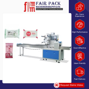 Machine d'emballage horizontale à flux continu de qualité supérieure, à alimentation manuelle ou automatique, pour aliments congelés, en vente - Product Image 5