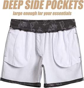 กางเกงขาสั้นผู้ชายขายดี รับสกรีนโลโก้ ออกกำลังกาย บาสเก็ตบอล ฟิตเนส วิ่ง ปั่นจักรยาน ผ้าฝ้าย ซับเหงื่อ เล่นน้ำ ฟุตบอล กีฬาต่างๆ สำหรับฤดูร้อน - Product Image 4