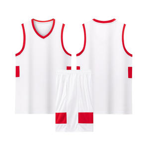 ชุดเสื้อบาสเก็ตบอลสำหรับผู้ใหญ่เสื้อบาสเก็ตบอลแขนกุดสำหรับ100% โพลีเอสเตอร์ออกแบบได้ตามต้องการ - Product Image 1