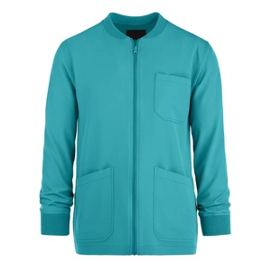 Blouse médicale unisexe à manches longues avec fermeture éclair sur le devant, design tendance, plusieurs couleurs disponibles. - Product Image 1