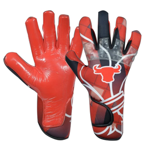 Meilleurs gants de gardien de but en cuir avec protection complète des doigts et des mains pour l'équipement de sport avec protection des doigts et paume plate - Product Image 1