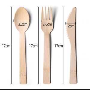 Ensemble de couverts jetables en bagasse de canne à sucre compostable et écologique Global Nexo Export, fourchette, cuillère, couteau, Maharashtra, pour l'extérieur - Product Image 5