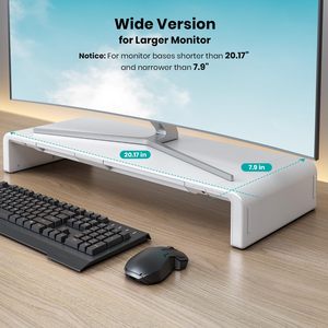 Support d'écran pliable et réglable en hauteur, étagère de bureau pour ordinateur avec tiroir de rangement et support pour <span class=keywords><strong>tablette</strong></span> - Product Image 2