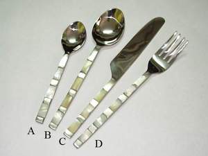 Vantage ensemble de couverts gaufrés de luxe moderne désherbage utilisation maison et cuisine nickelé pour fêtes restaurant - Product Image 5