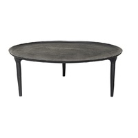Meubles de maison les plus populaires Table basse ronde de style moderne Table basse en aluminium et métal pour hôtel et restaurant