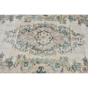 Tapis turc vintage, tapis de sol 4,4x7 pieds, tapis en laine persan gris bleu - Product Image 5