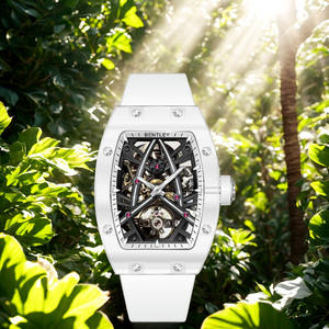 Premium Self-Winding Analog <b>Watch</b> Water Resistant with Textured Dial and Refined Bezel Crystal Window Display - Product Image 4