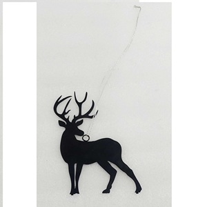 Pendentif élégant d'ornements suspendus de renne décoratif en métal noir pour la décoration de la maison de Noël Fête du Nouvel An de haute qualité. - Product Image 1