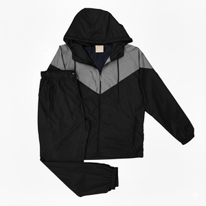 Ensemble de survêtement ample pour homme en polyester 100% de haute qualité, veste zippée ample, pantalon ample, coupe-vent en nylon, survêtement - Product Image 2