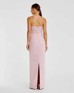 sweetheart neckline beautifully embellished bodice with maxi dress back slit for <b>parties</b> and occasion of wedding and <b>prom</b> <b>party</b> - Product Image 5