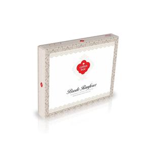 Nomi Beige Coton Boîte Brode Ranforce Double Housse de Couette Ensemble - Product Image 4