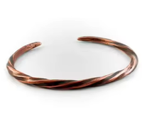 Bracelet magnétique en cuivre pur poli fait main pour femmes et hommes, 6 aimants puissants, design religieux traditionnel, mariage