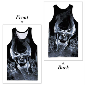 Camisetas sin mangas de LICRA bordadas para hombre estilos de moda - Product Image 3