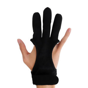Gants d'entraînement à l'arc à trois doigts, accessoires flexibles pour la prise de cordes d'arc, pour les sports de plein air, la pratique de tir à la cible et l'arc professionnel - Product Image 1