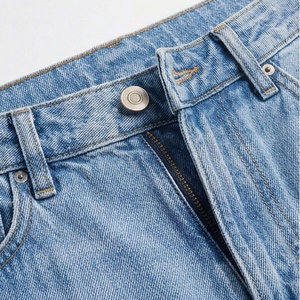 Pantalones Vaqueros de Mezclilla para Mujer, Cintura Alta, Transpirables, de Algodón, a la Moda de Verano, Color Personalizado, Rotos, Tallas Grandes, Servicio OEM - Product Image 4