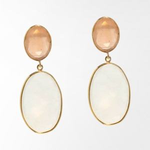 2024 nouveau Design vente chaude blanc laiteux Champagne Gadha personnalité boucles d'oreilles goutte 925 argent en gros anneaux pour les femmes - Product Image 3