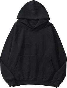 Sudadera con capucha extragrande de algodón/poliéster de fabricante, de hombros caídos, de peso pesado, lisa, tipo jersey, con relieve, transpirable y de secado rápido - Product Image 4