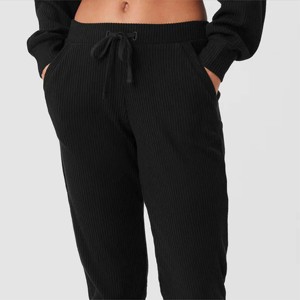Pantalones de Jogger acanalados para mujer al por mayor | Joggers elásticos de cintura alta con cintura elástica - Product Image 6